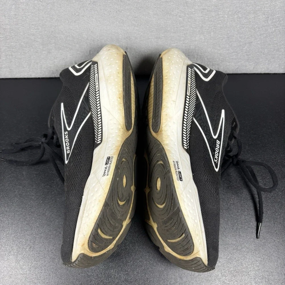 Brooks Glycerin GTS 21 Running Shoes Sneakers Womens Size 9D Wide Black‎ White